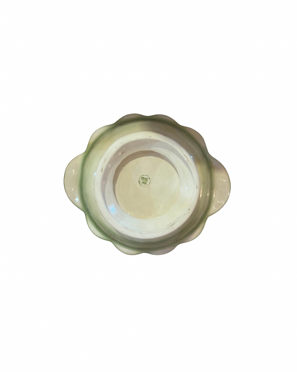 Green Shallow Flower Bowl