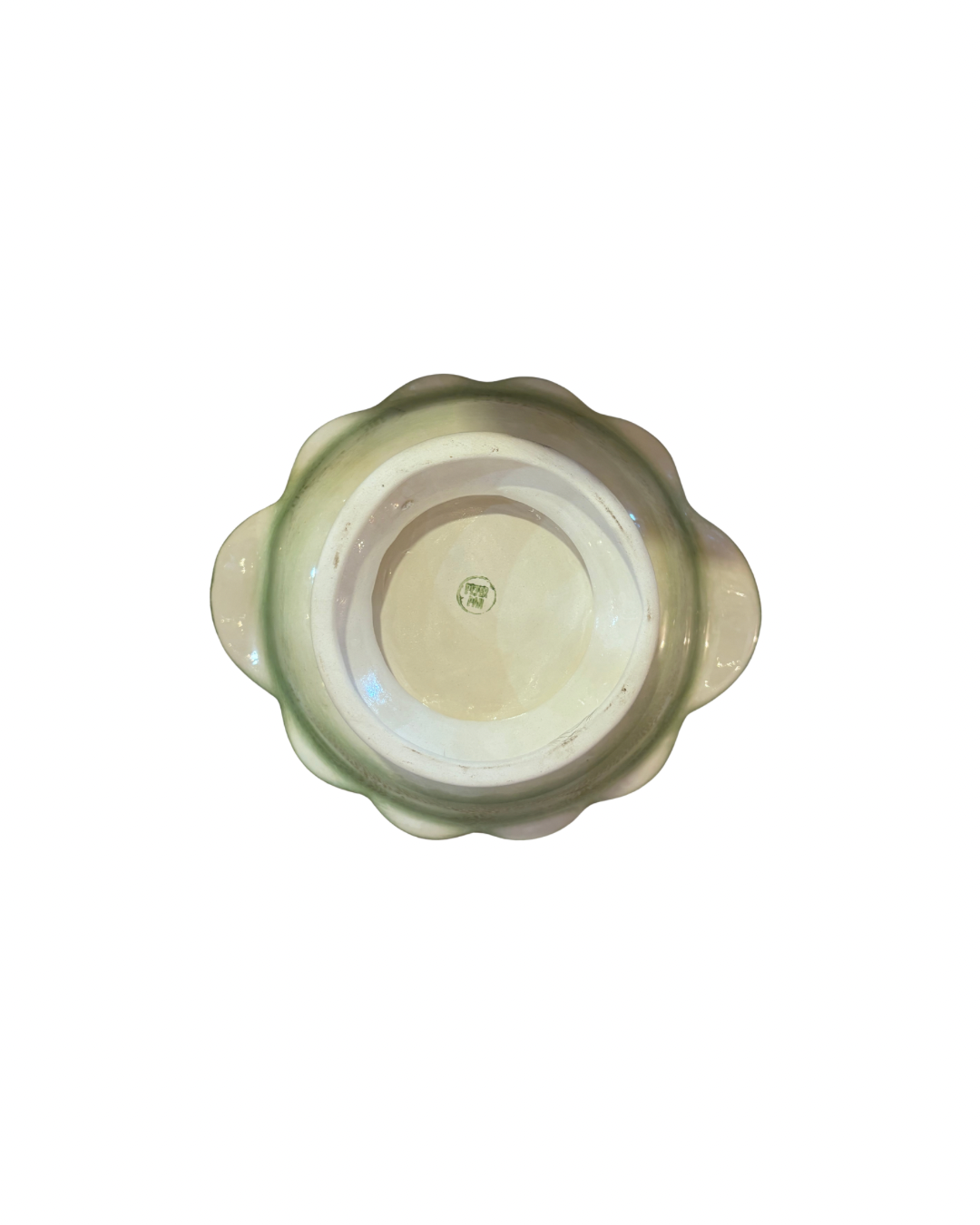 Green Shallow Flower Bowl
