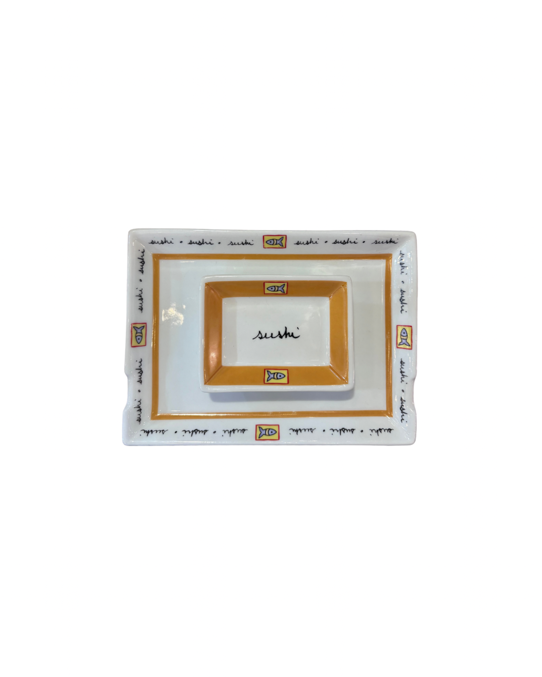 Sushi Plate & Saucer Set of 4