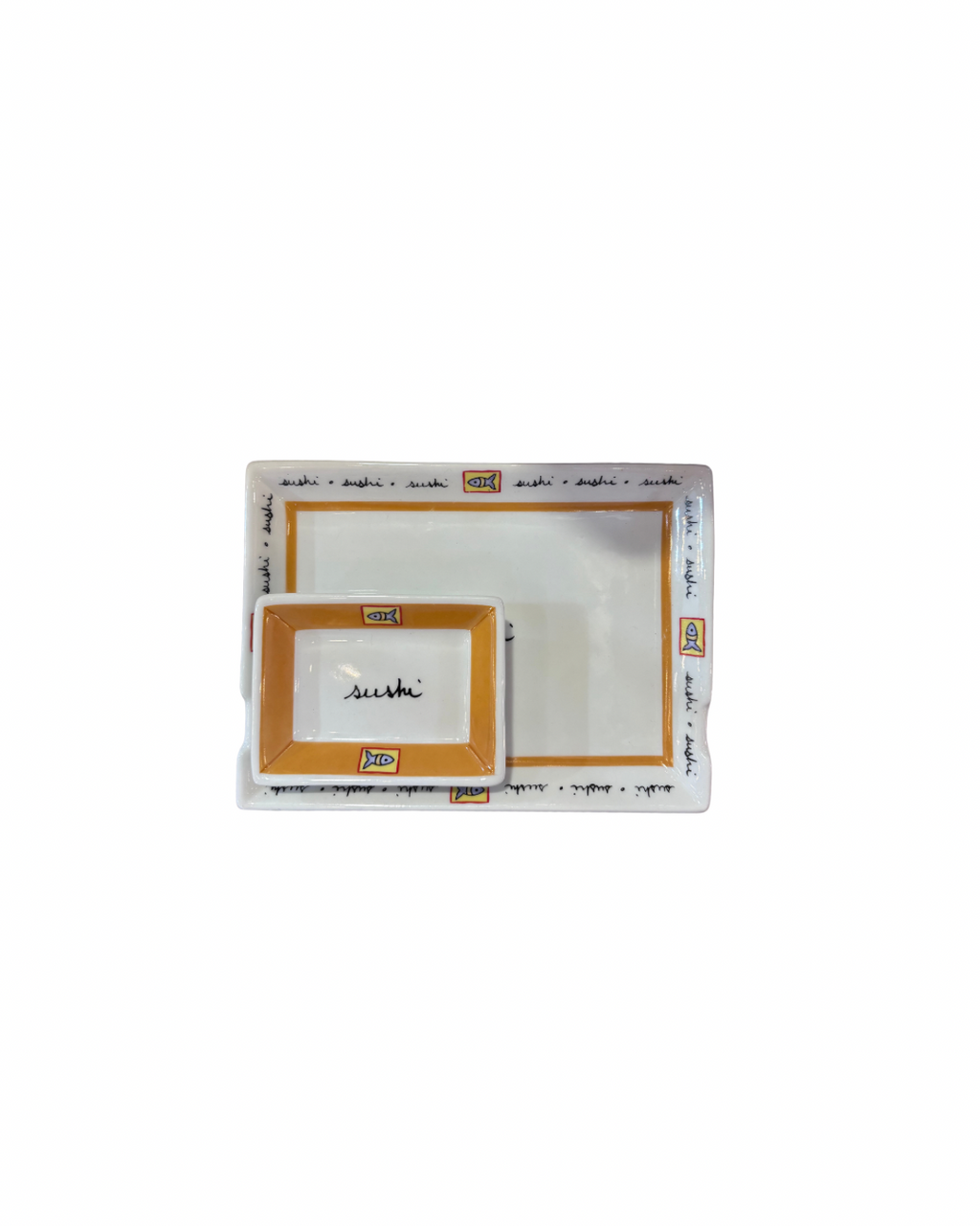 Sushi Plate & Saucer Set of 4