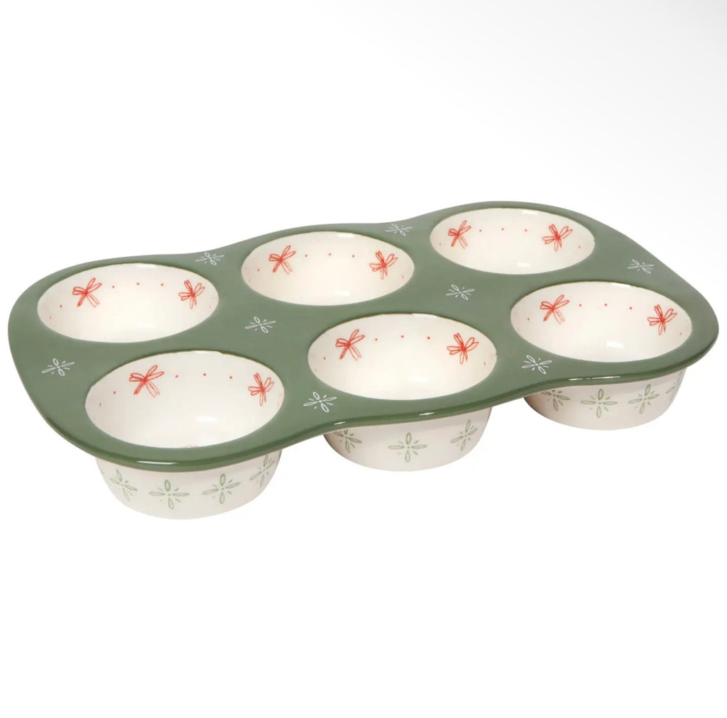 Camellia Stoneware Muffin Pan