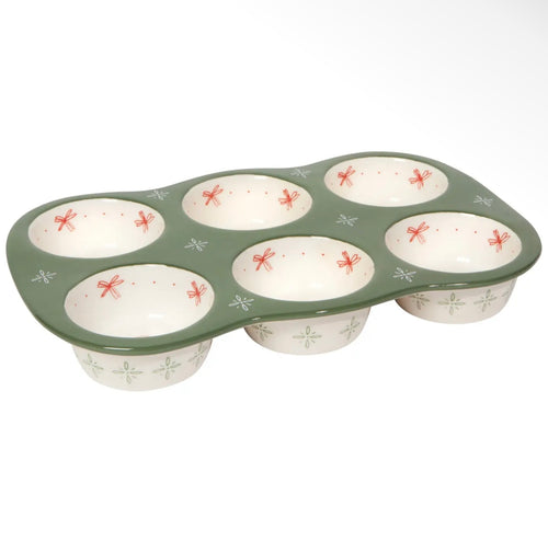 Camellia Stoneware Muffin Pan